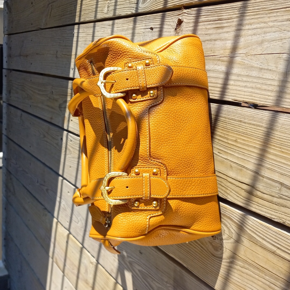 🚫❌️SOLD! Dooney & Bourke Double Buckle Pebble Leather Satchel